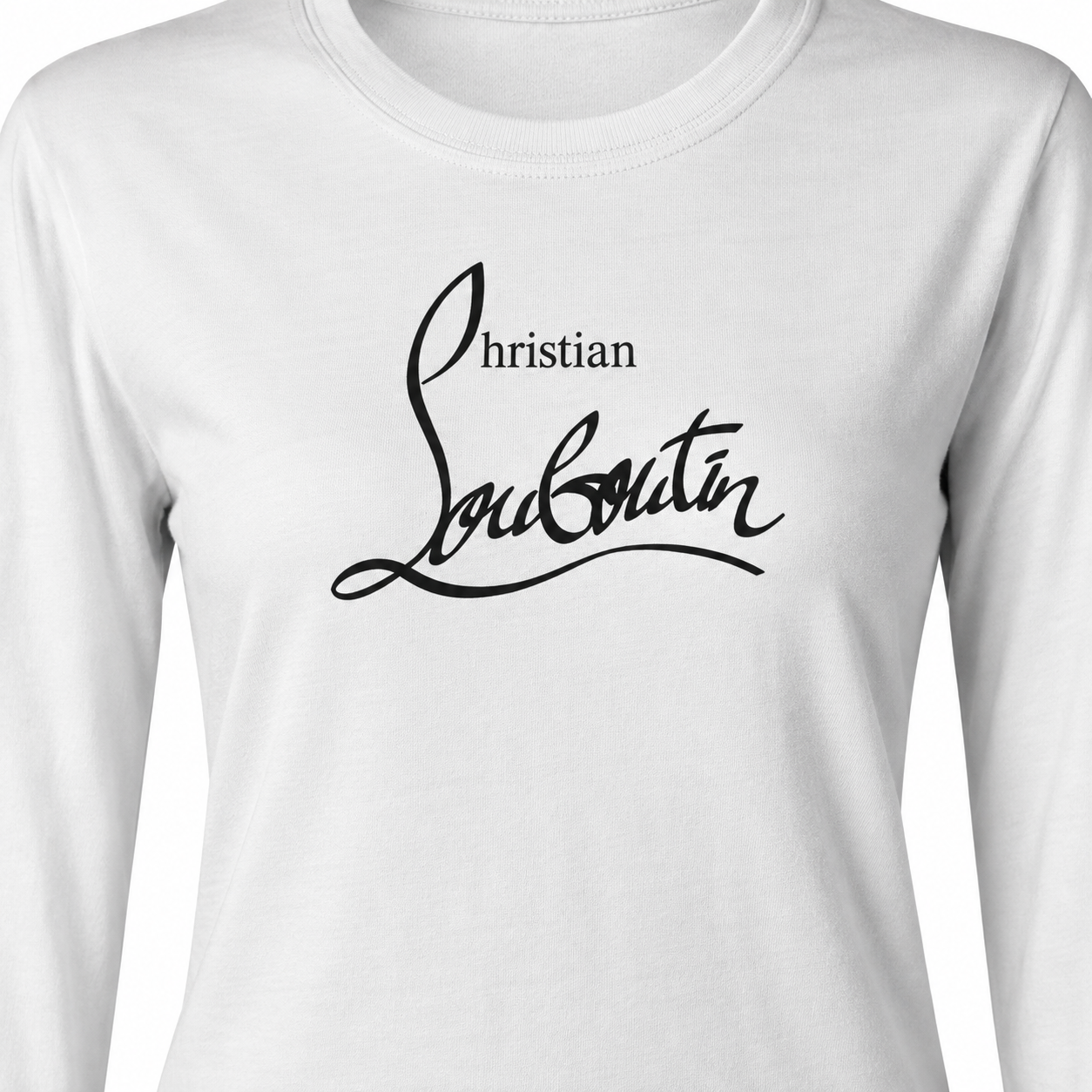 Women's Christian Louboutin Long Sleeve T-Shirt - White - detail