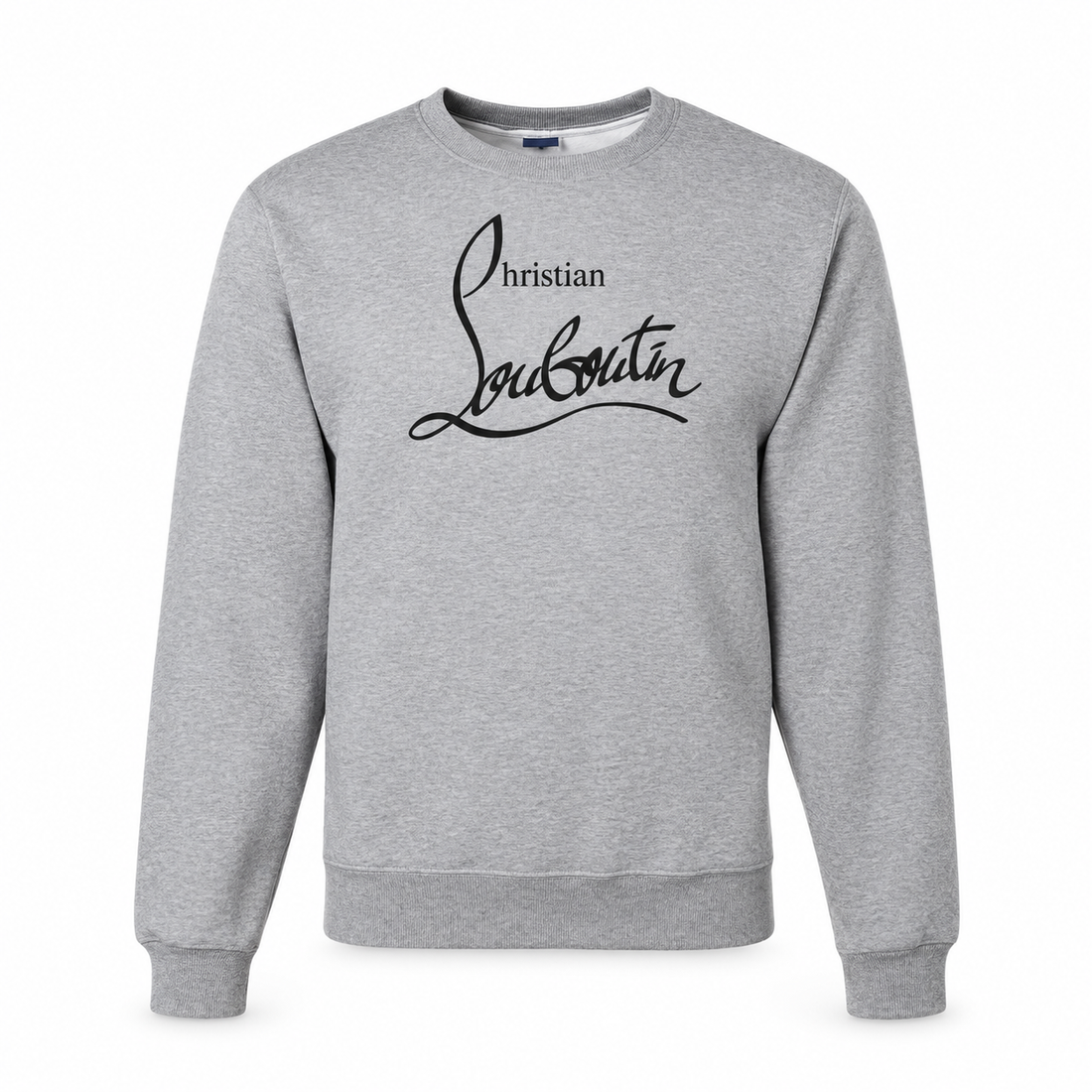 Men's Christian Louboutin Crewneck Sweatshirt grey main front view