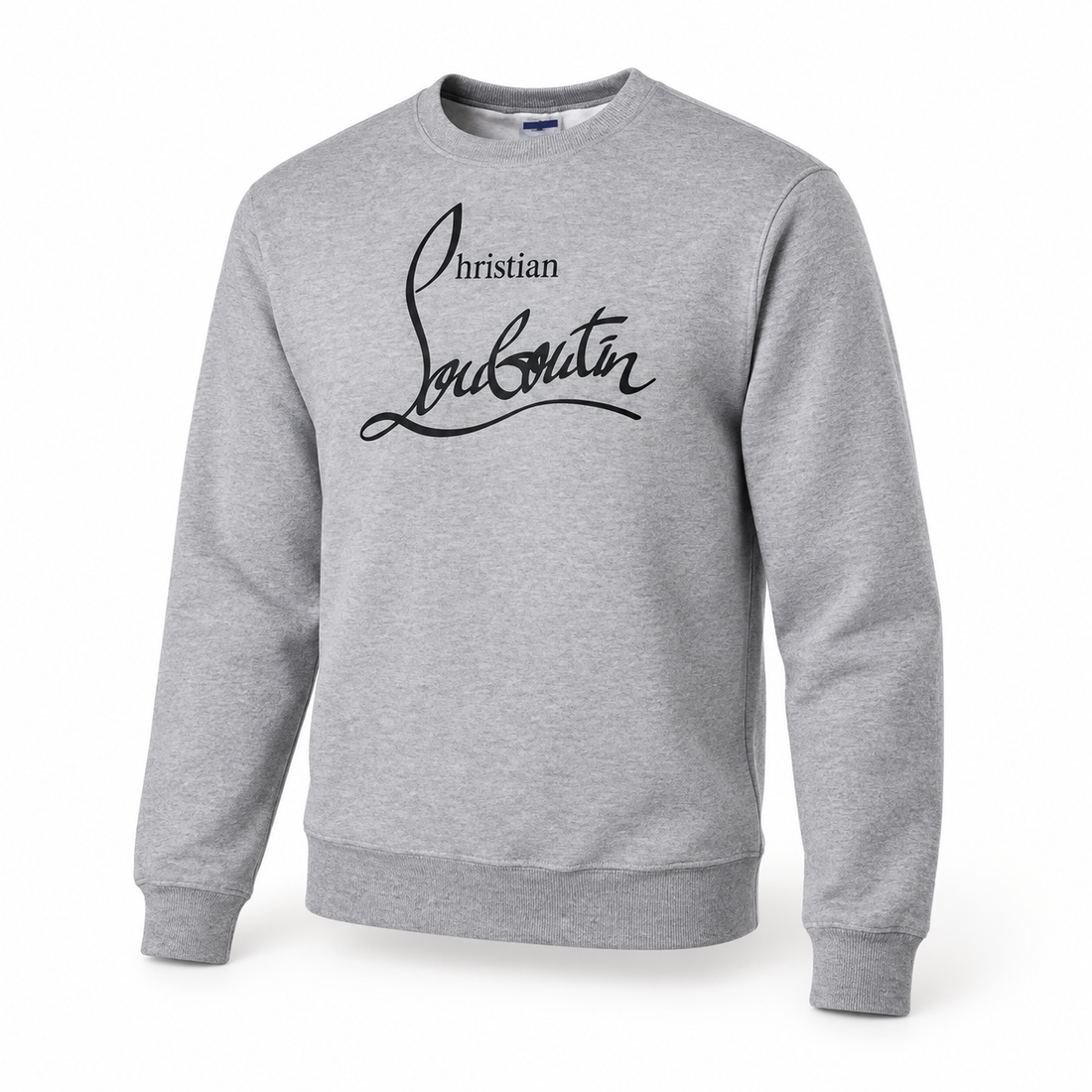 Men's Christian Louboutin Crewneck Sweatshirt grey alternate angle