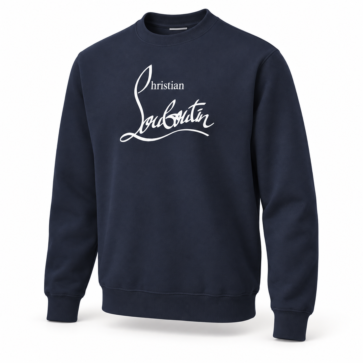Men's Christian Louboutin Crewneck Sweatshirt navy alternate angle