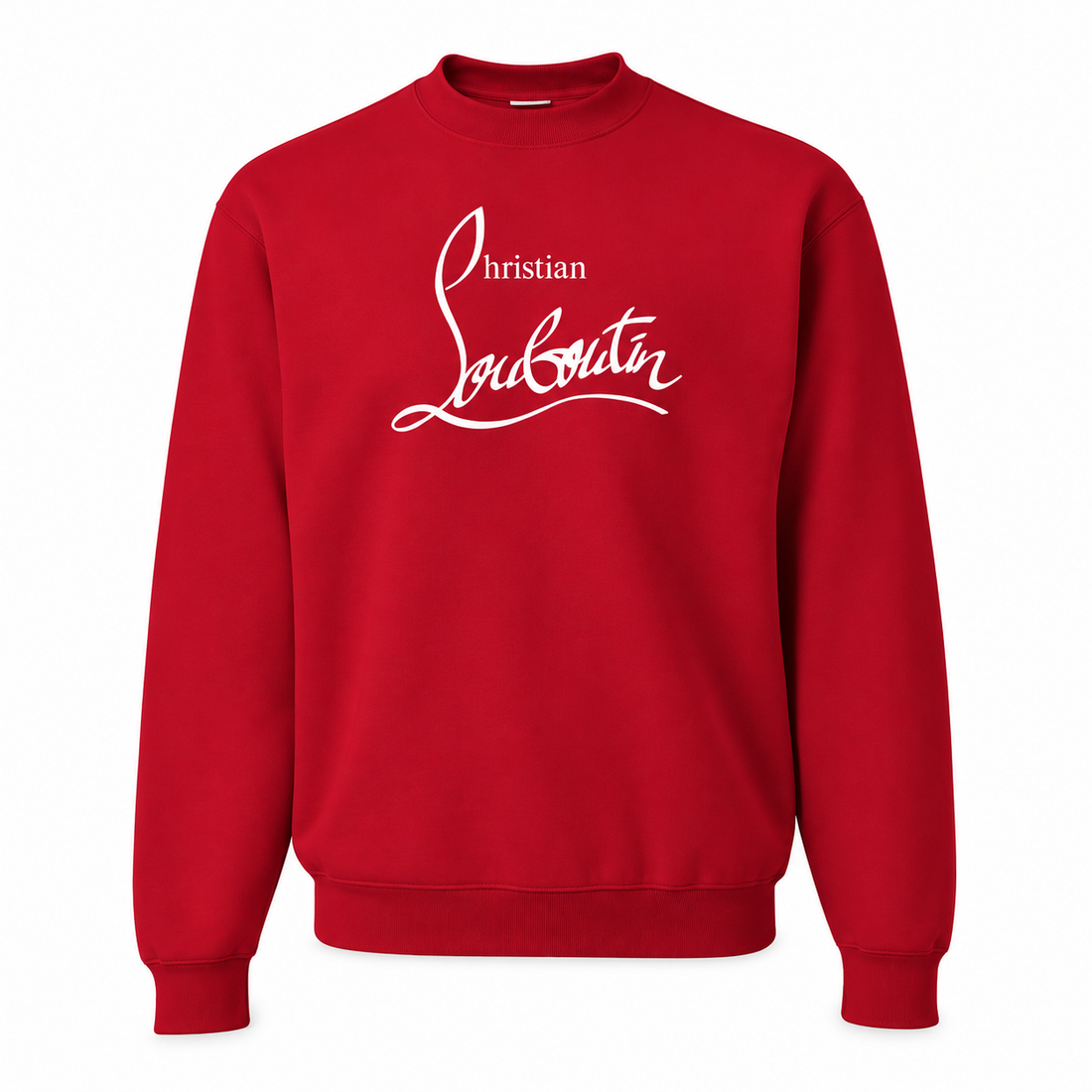 Men's Christian Louboutin Crewneck Sweatshirt red main front view