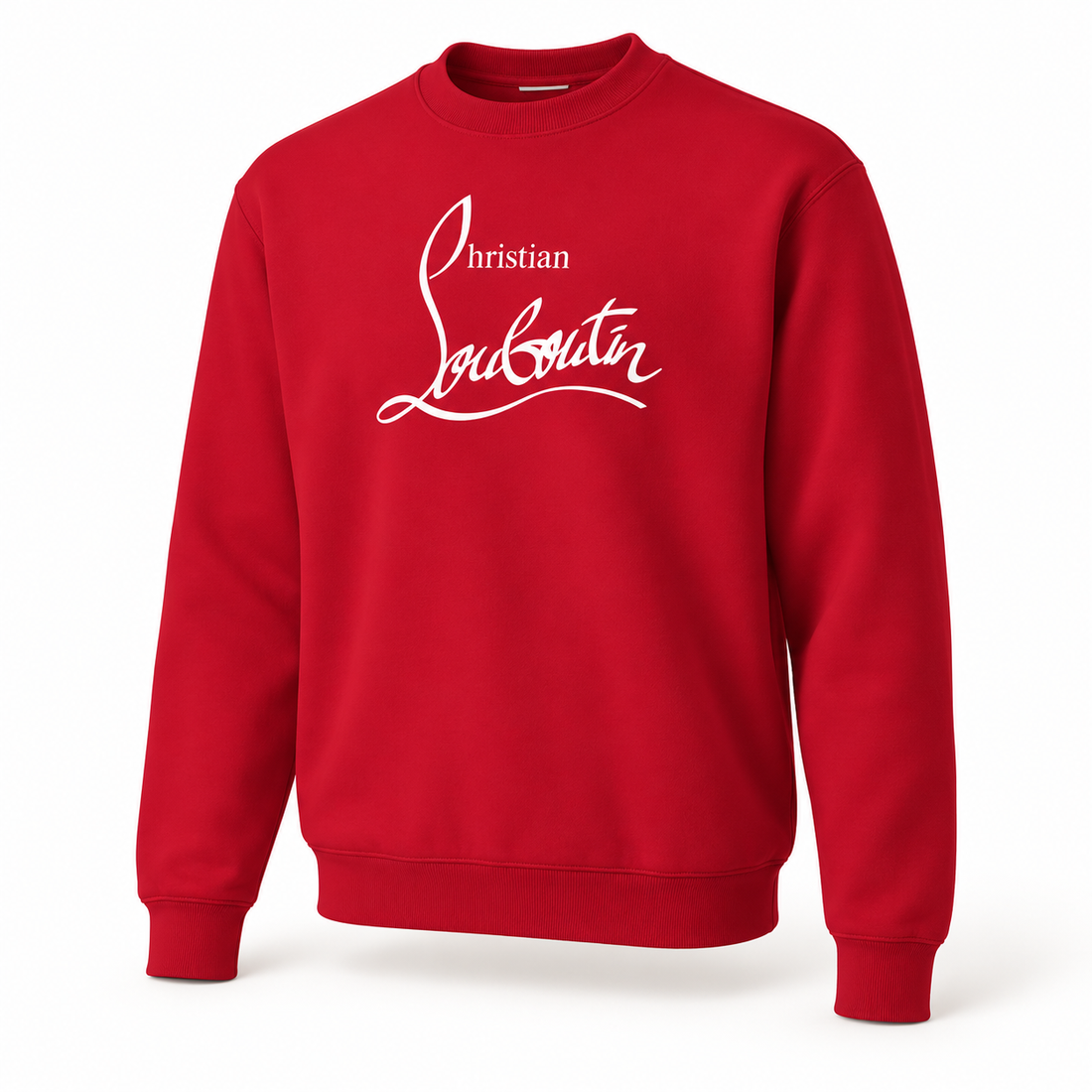 Men's Christian Louboutin Crewneck Sweatshirt red alternate angle