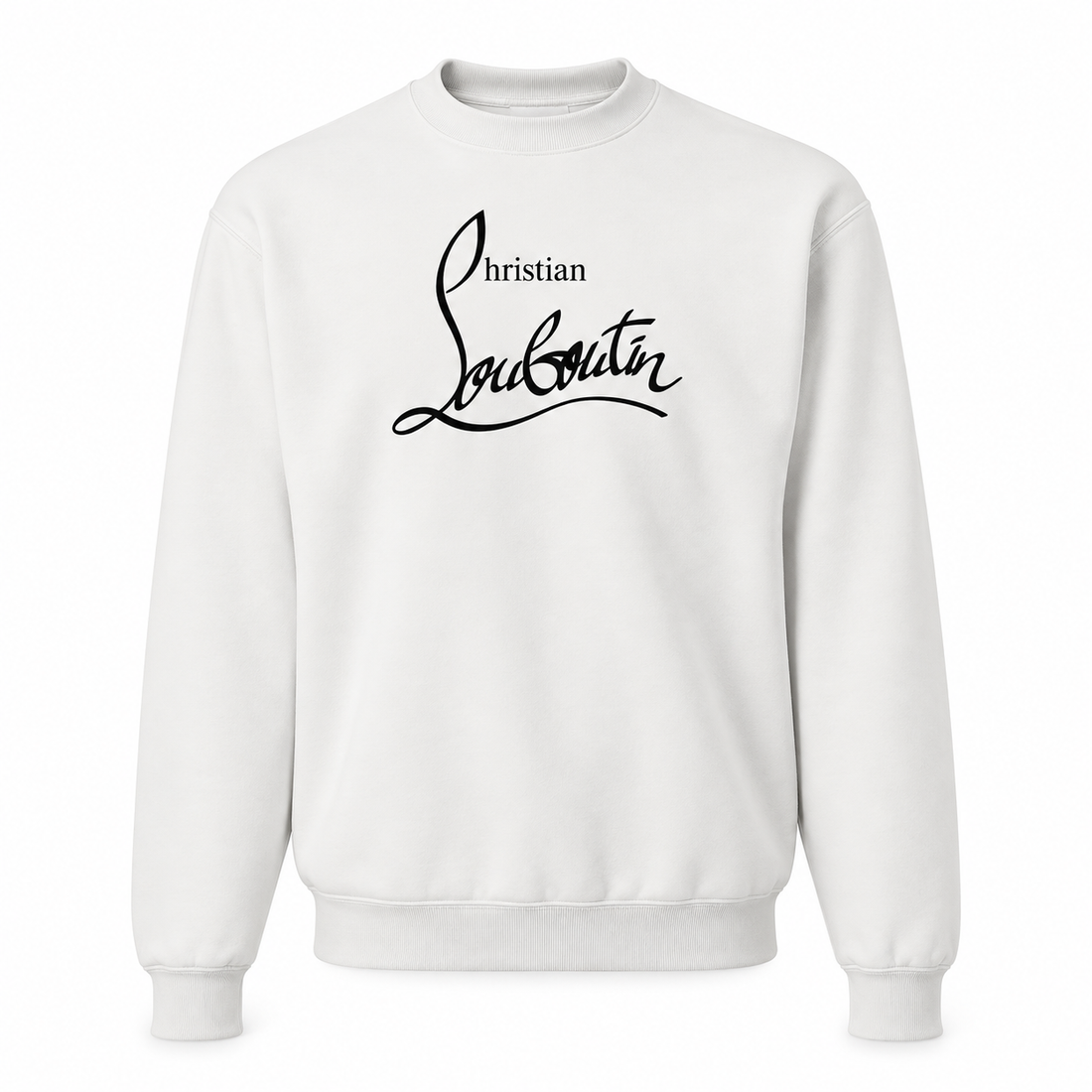 Men's Christian Louboutin Crewneck Sweatshirt white main front view