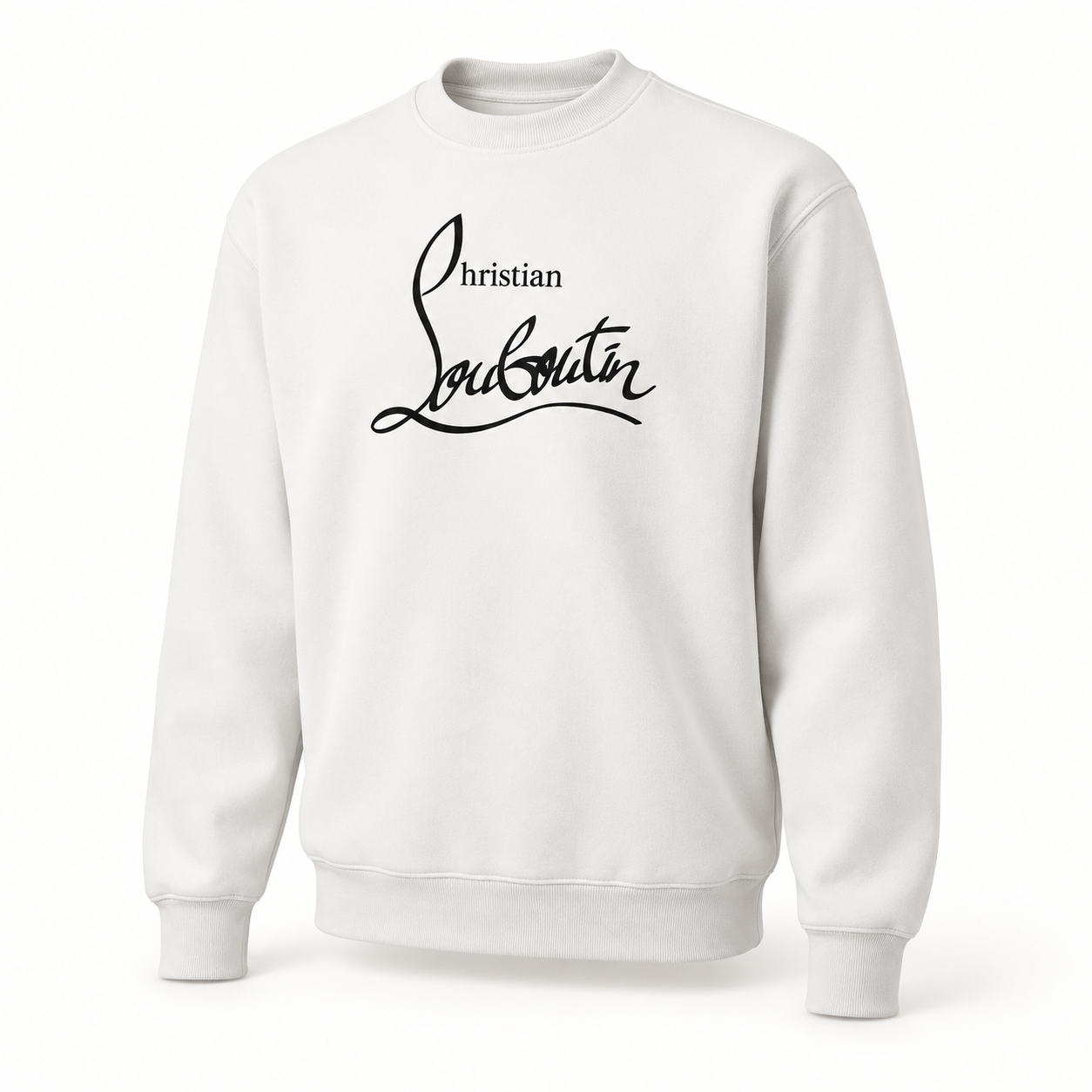 Men's Christian Louboutin Crewneck Sweatshirt white alternate angle