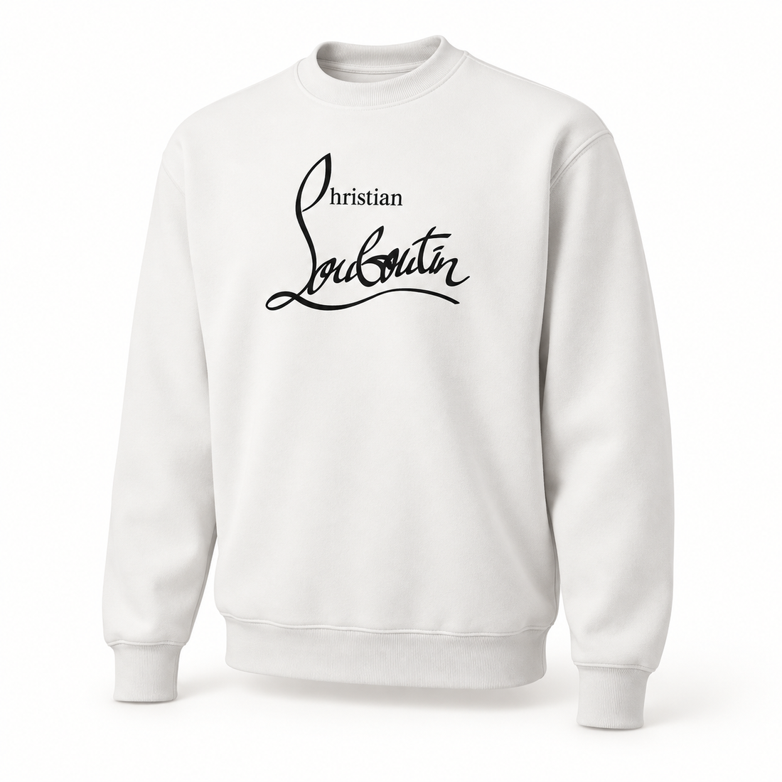 Men's Christian Louboutin Crewneck Sweatshirt white alternate angle