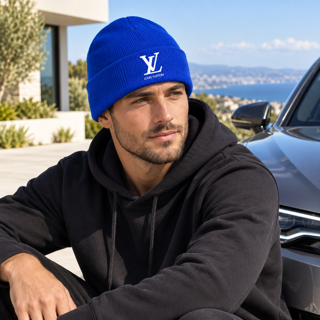 Louis Vuitton Beanie Hat | Color: Blue | Image 4