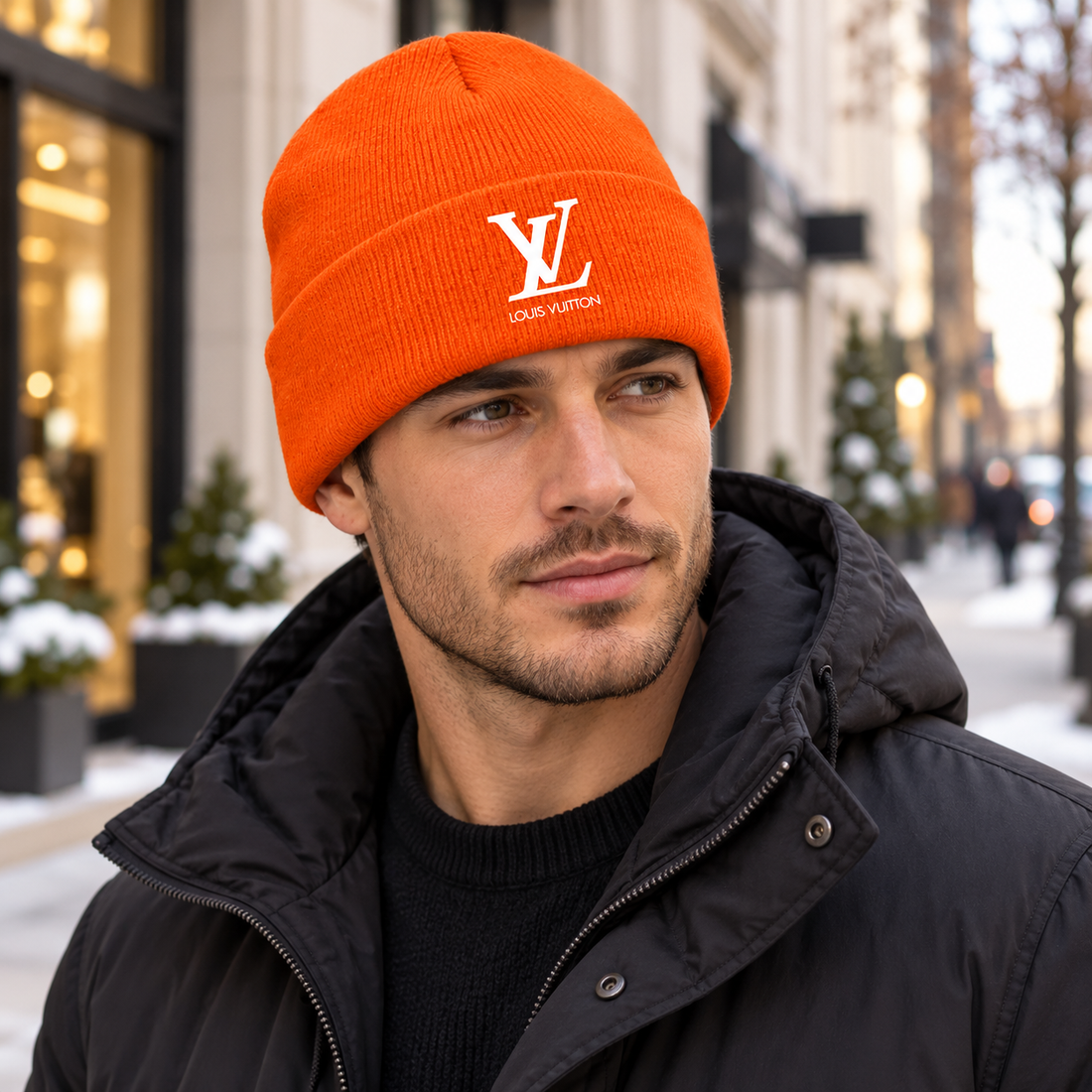 Louis Vuitton Beanie Hat | Color: Orange | Image 3
