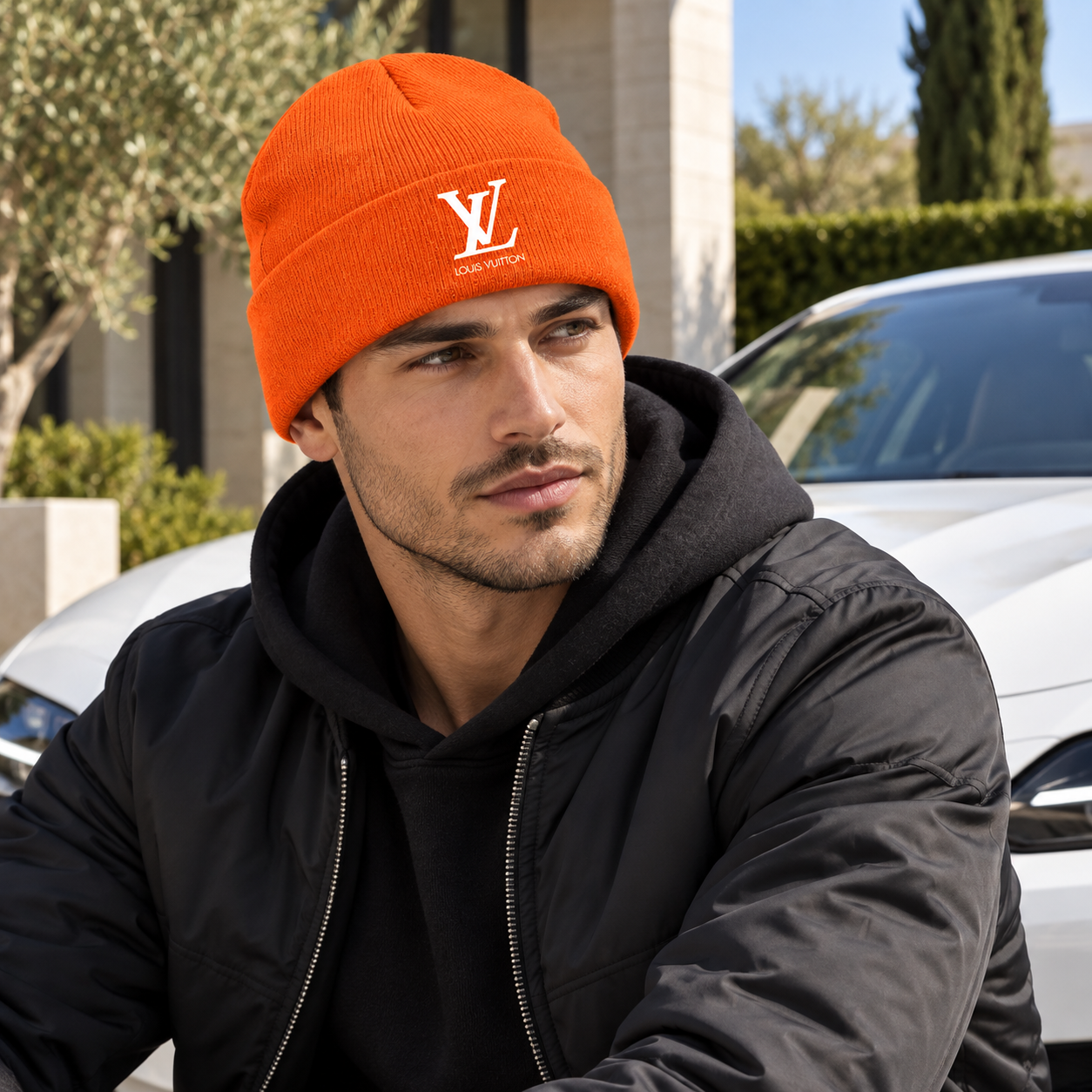 Louis Vuitton Beanie Hat | Color: Orange | Image 4