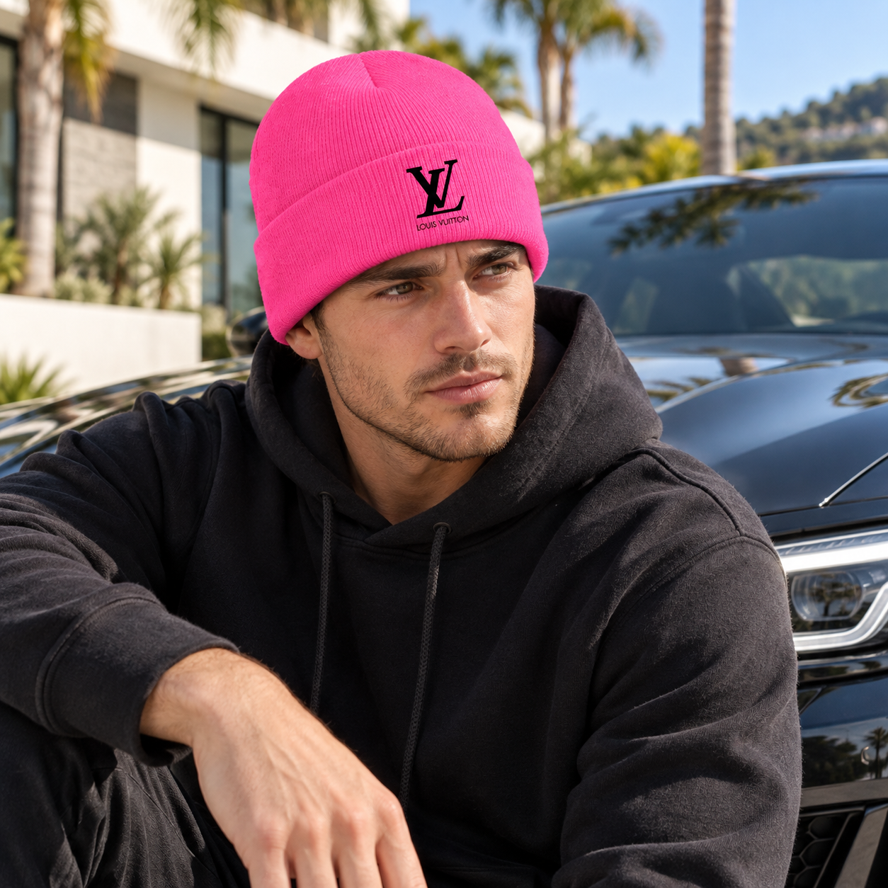 Louis Vuitton Beanie Hat | Color: Pink | Image 4