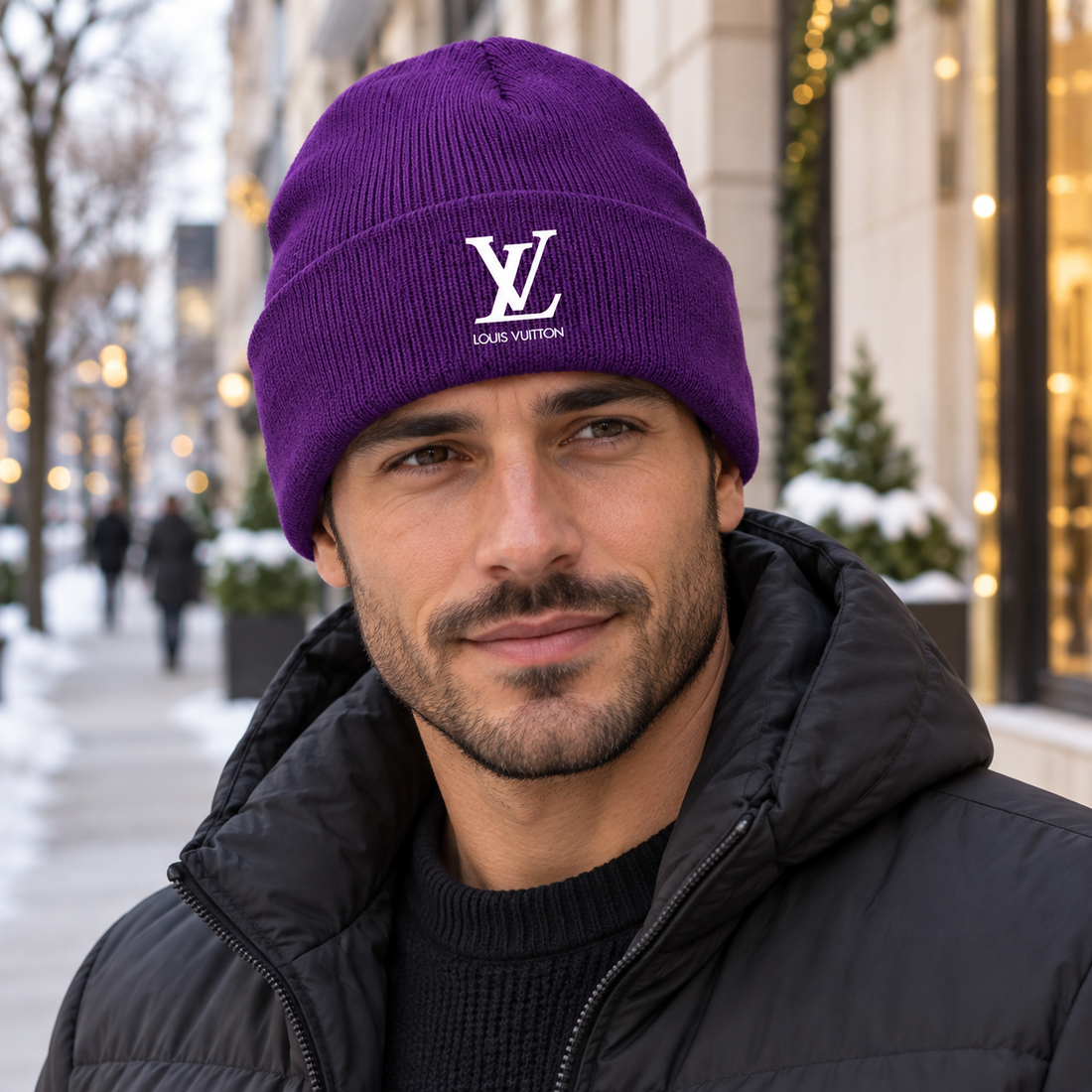 Louis Vuitton Beanie Hat | Color: Purple | Image 3