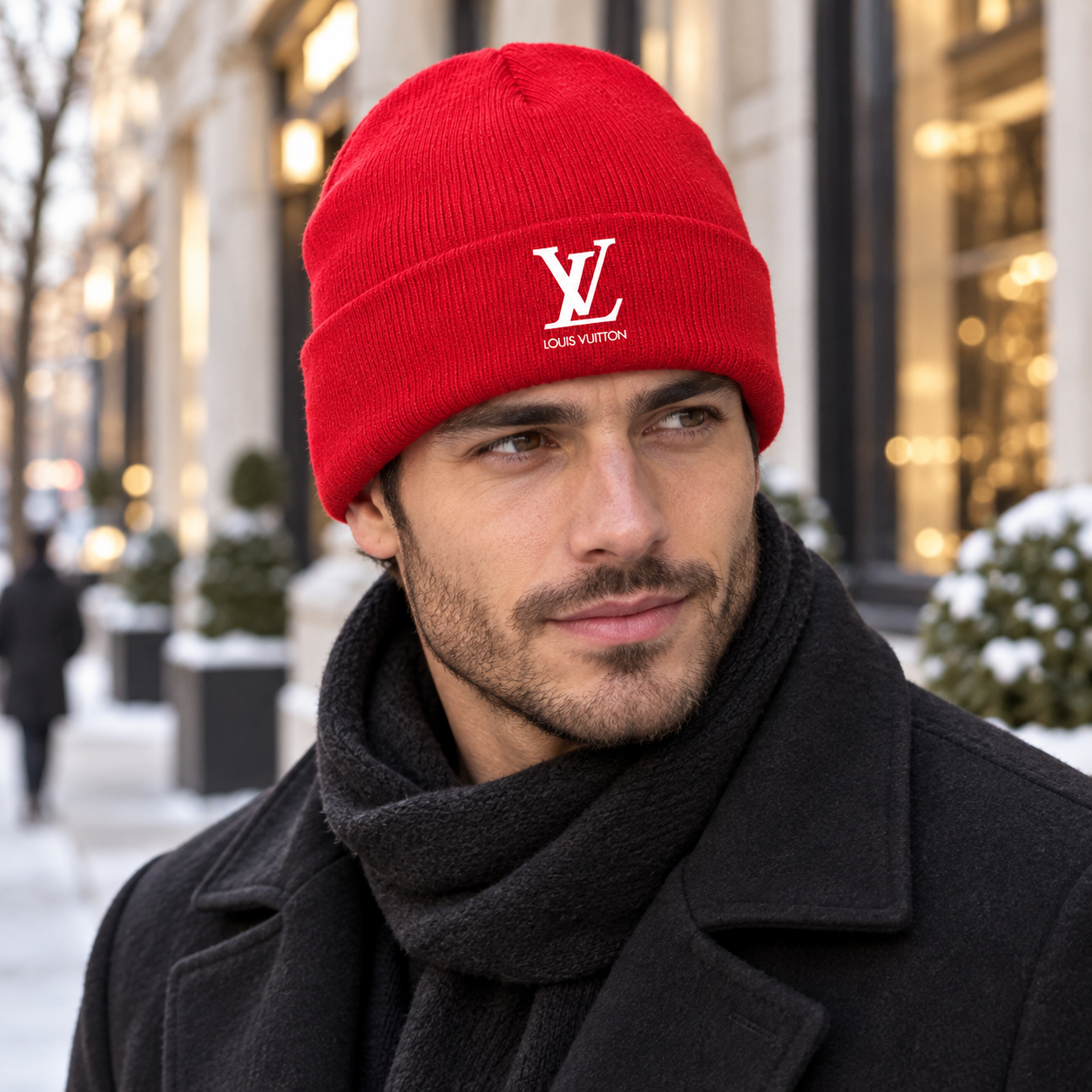 Louis Vuitton Beanie Hat | Color: Red | Image 3