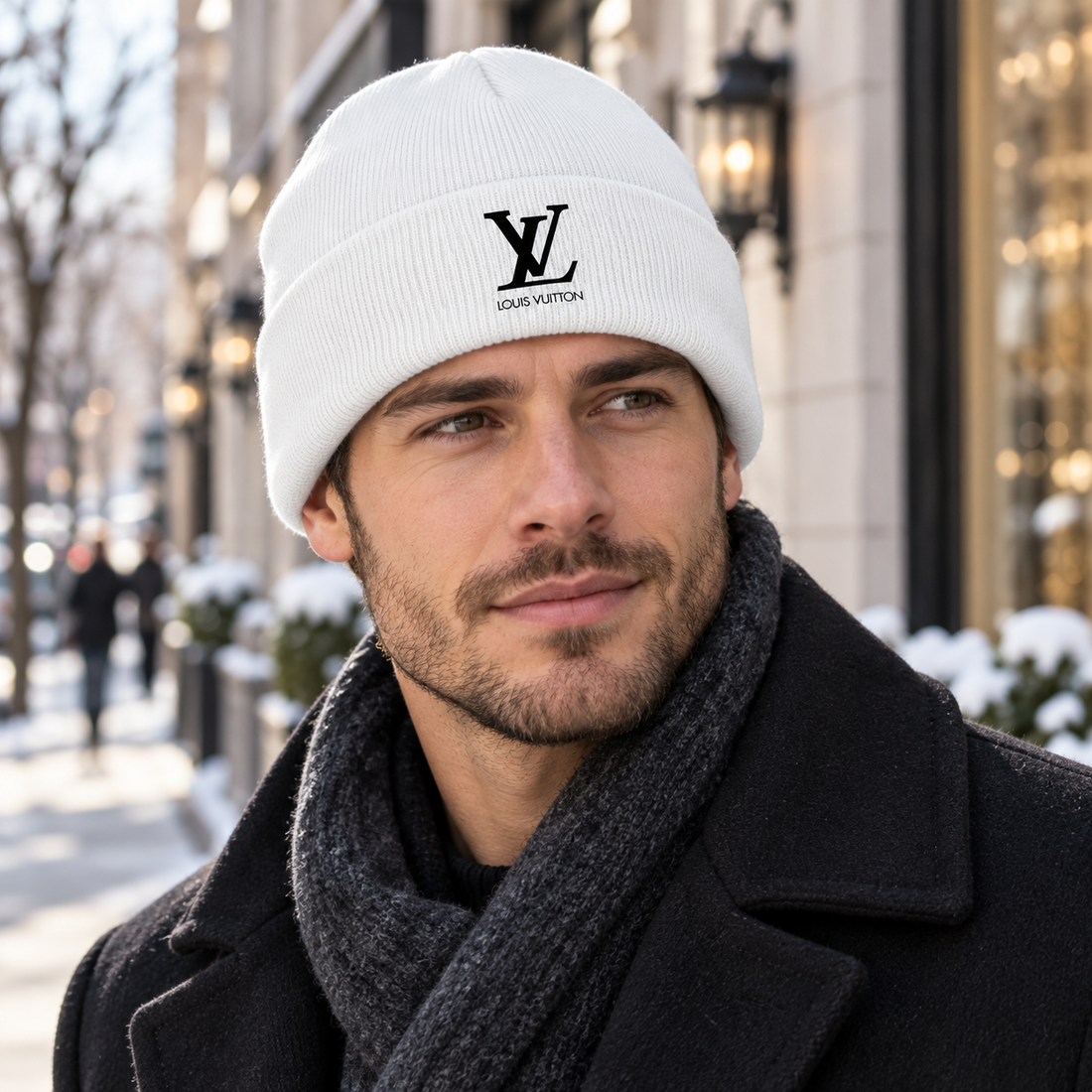 Louis Vuitton Beanie Hat | Color: White | Image 3
