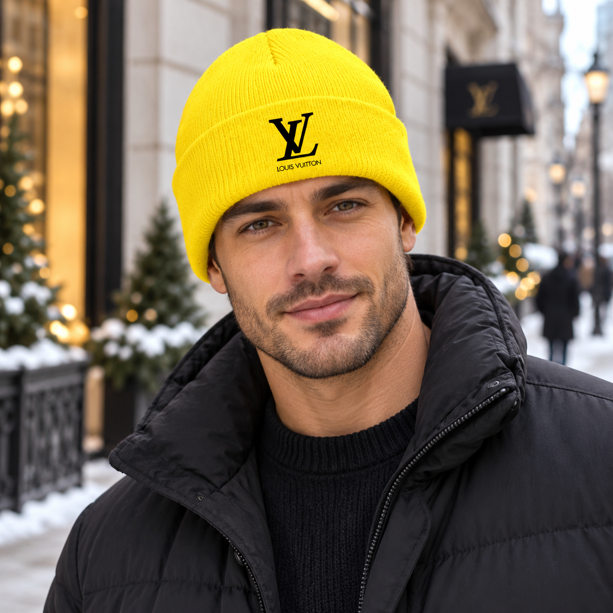 Louis Vuitton Beanie Hat | Color: Yellow | Image 3