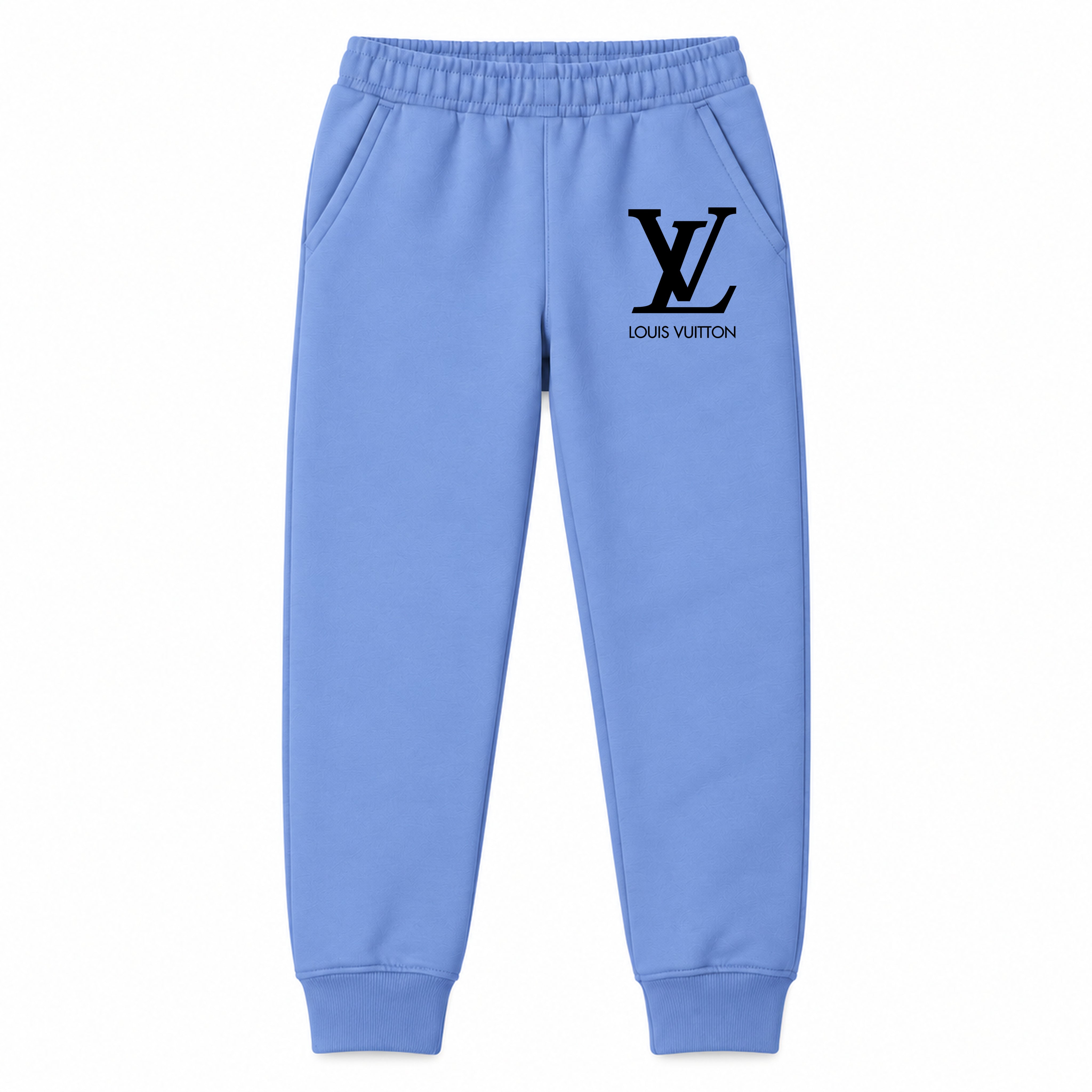 Louis Vuitton youth jogger sweatpants, Carolina Blue, Youth Large ages 10–12