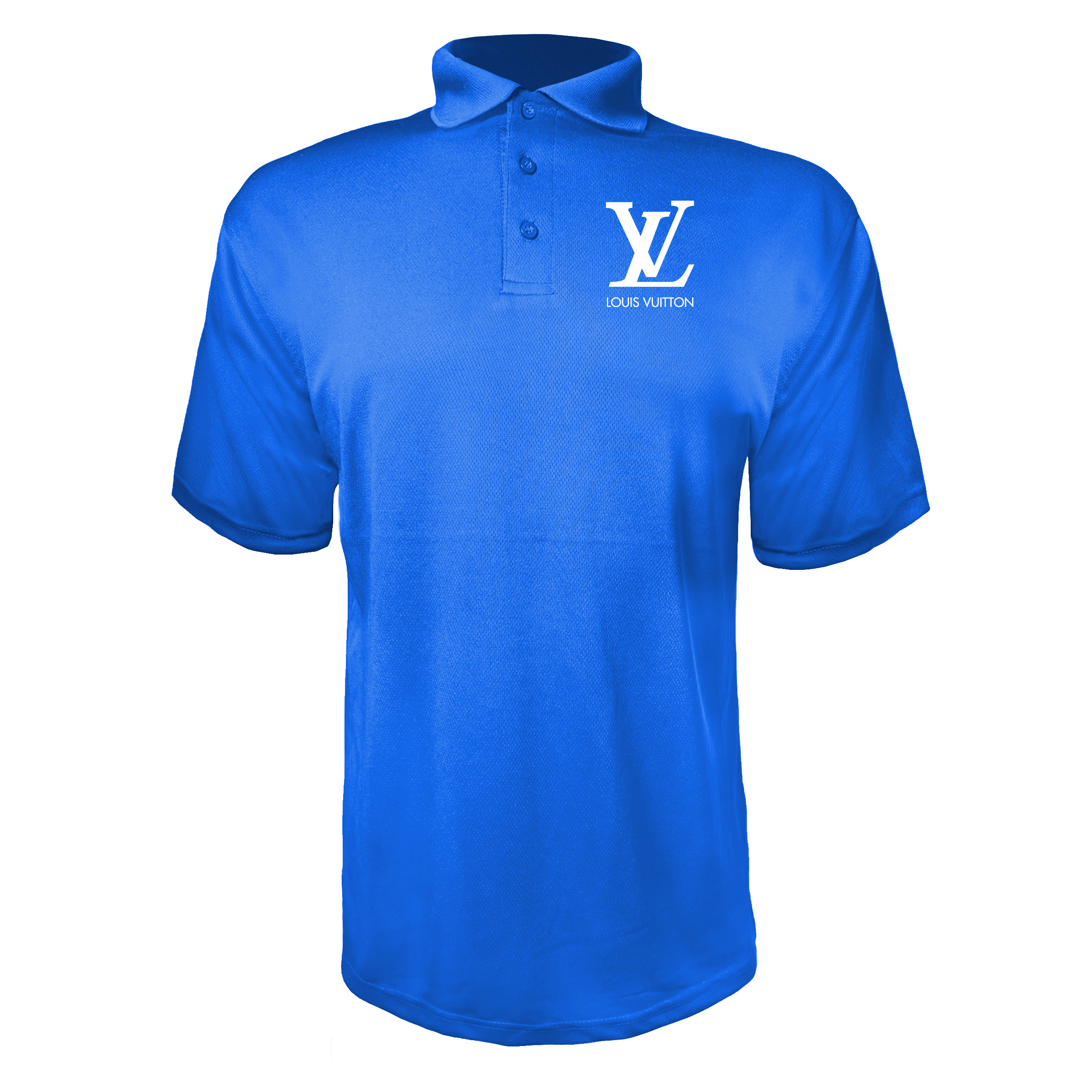 Louis Vuitton Men Polyester Polos - Blue