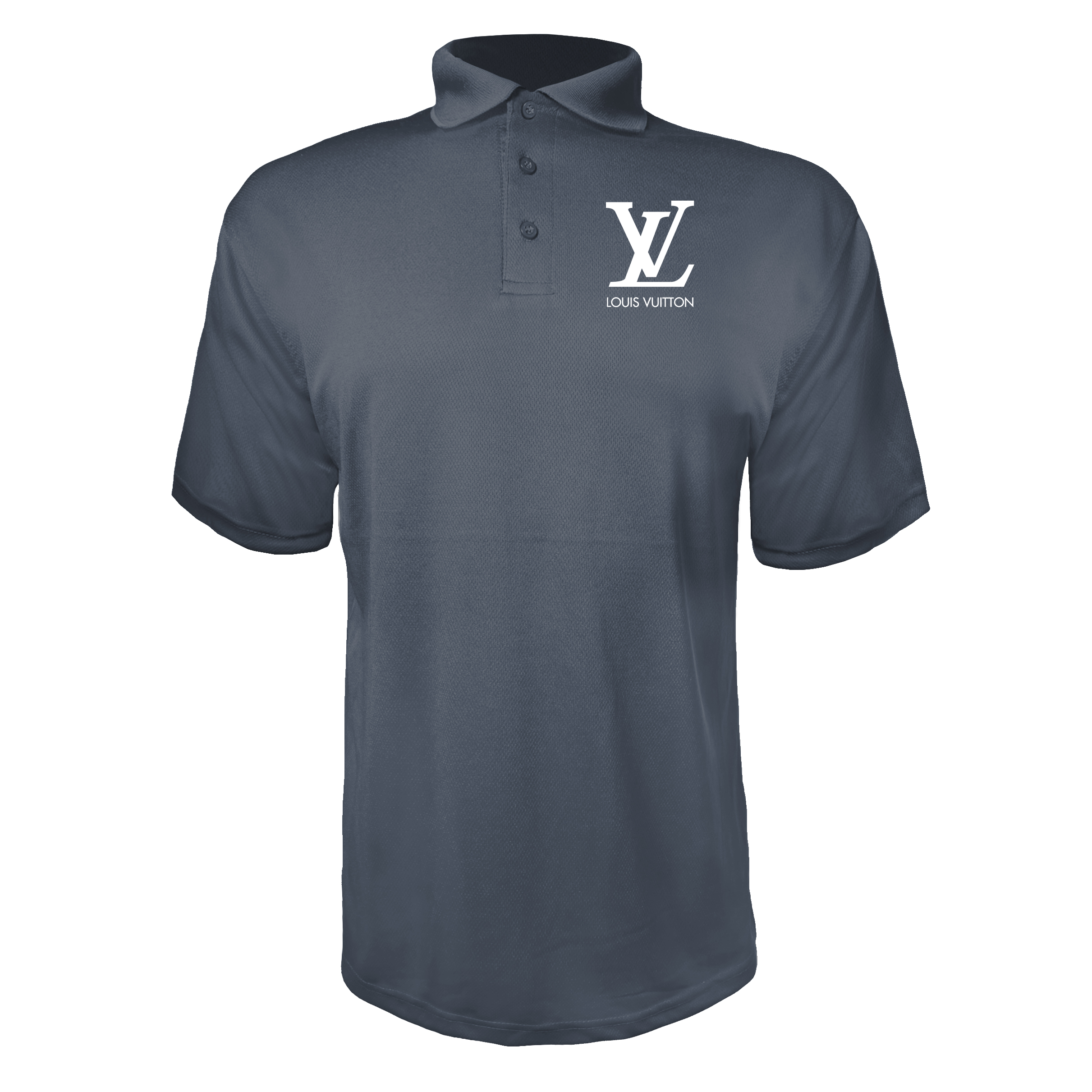 Louis Vuitton Men Polyester Polos - Charcoal