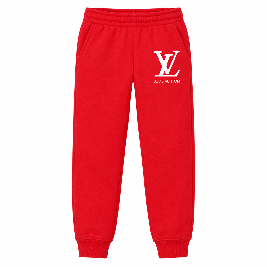 Louis Vuitton youth jogger sweatpants, Red, Youth Large ages 10–12