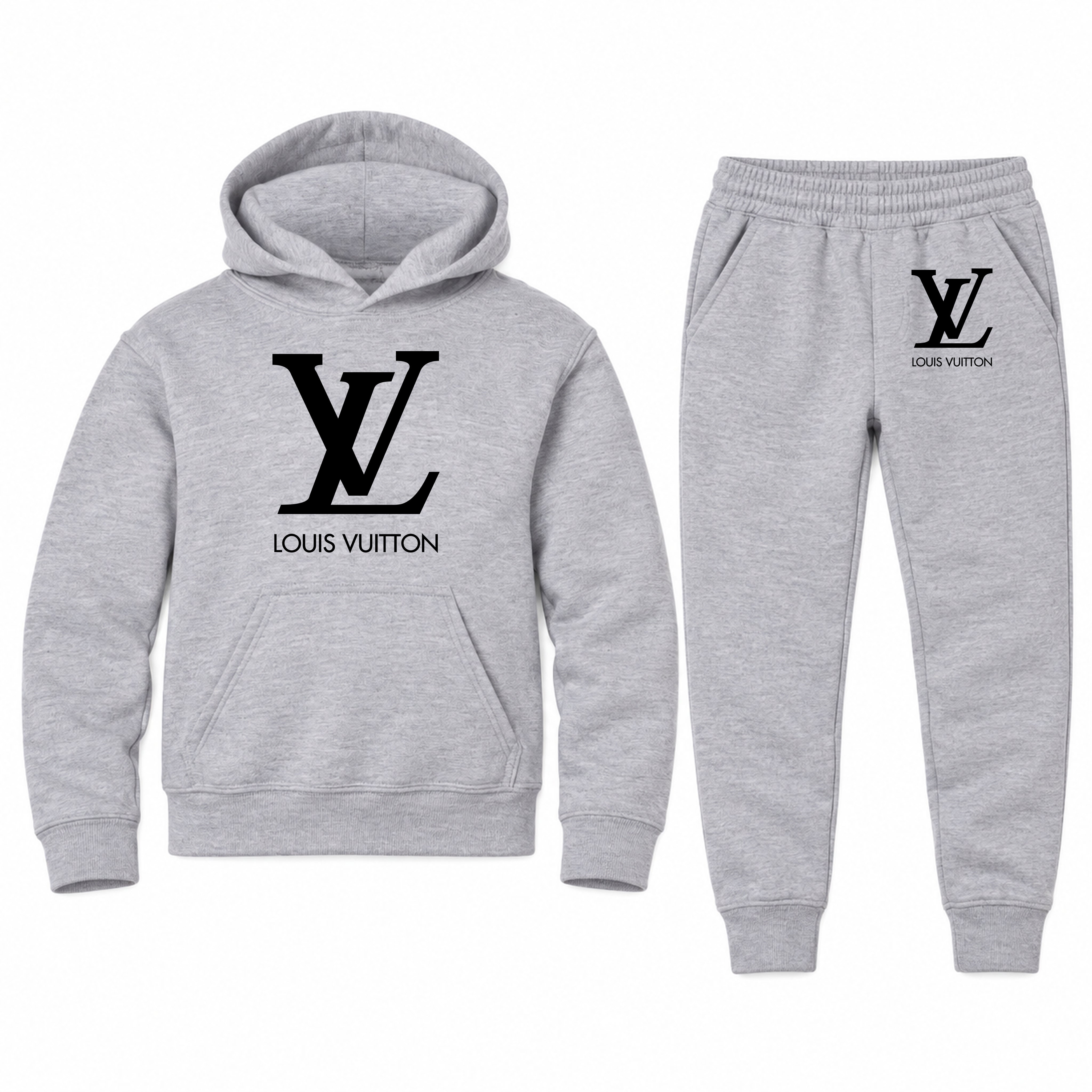 Louis Vuitton Youth Hoodie Jogger Set | Sports Grey | Youth Large, ages 10–12