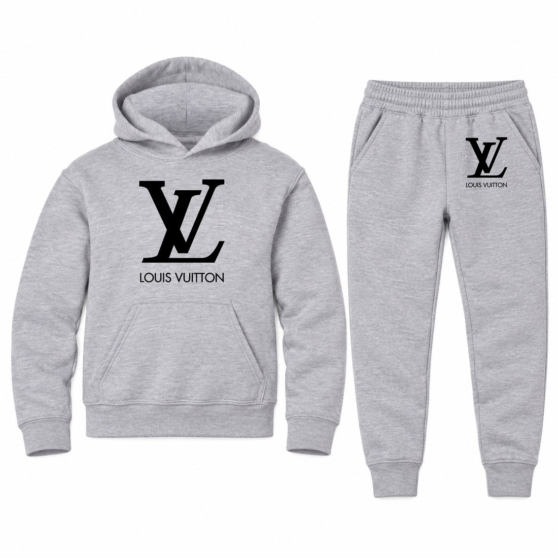 Louis Vuitton Youth Hoodie Jogger Set | Sports Grey | Youth Large, ages 10–12