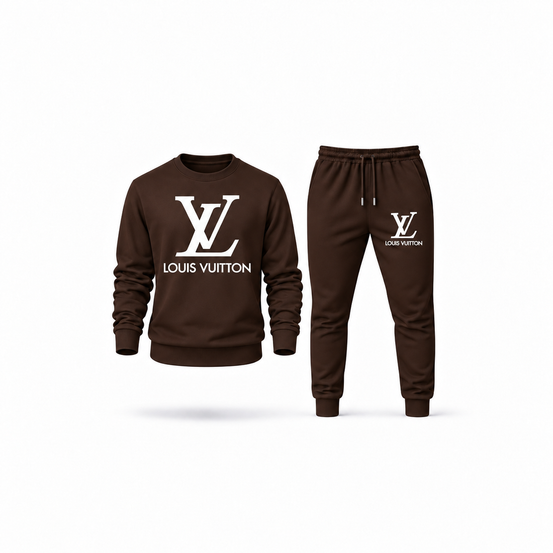 Men's Louis Vuitton Sweatshirt Joggers Set | Color: Brown | Main