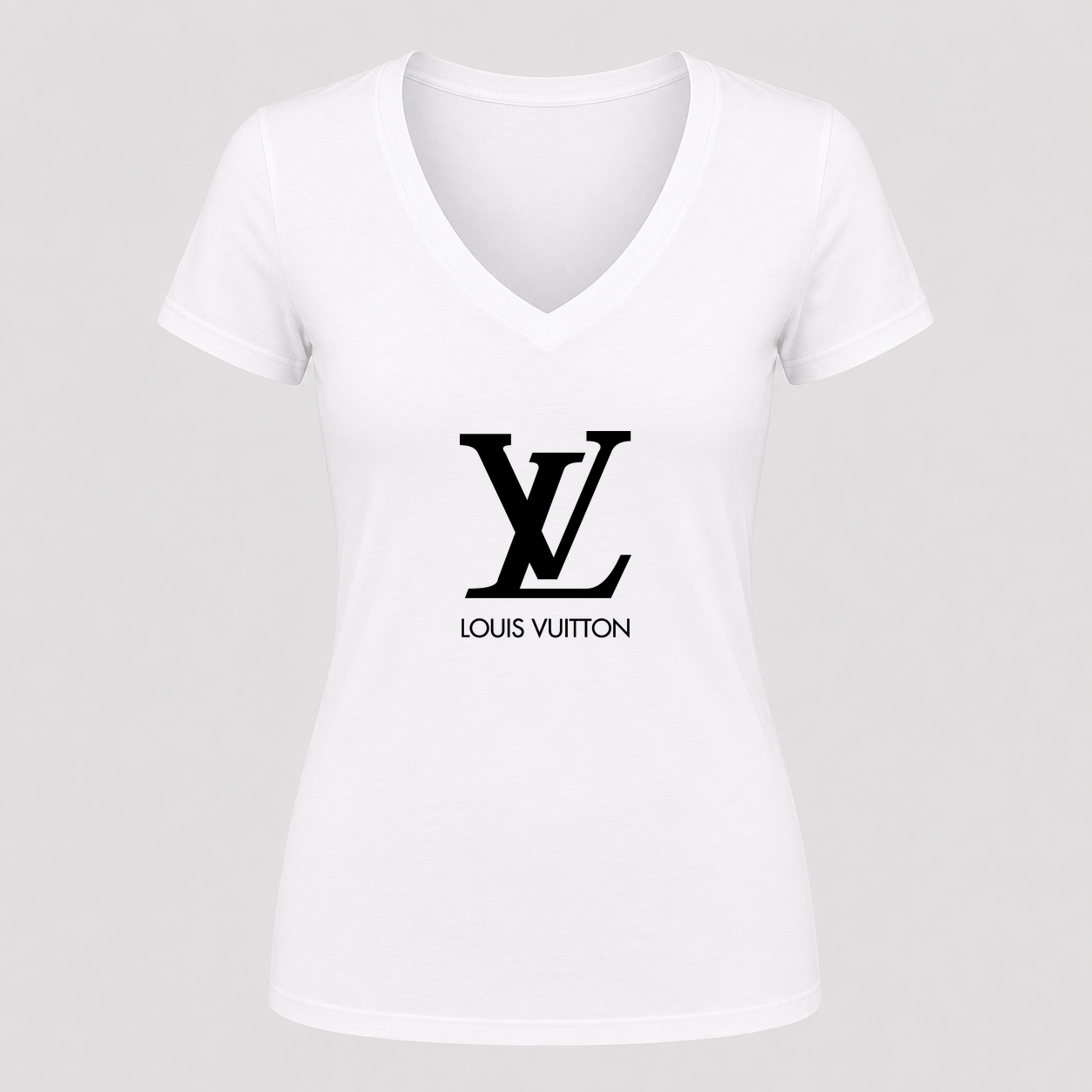 Louis Vuitton Women V Neck T-Shirt - White