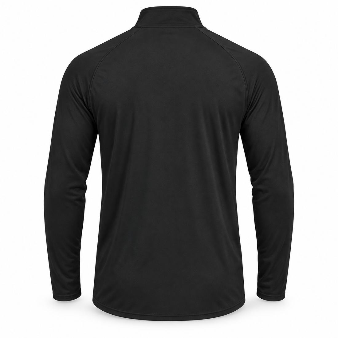 Men's Louis Vuitton Lightweight Quarter-Zip Athletic Shirt Long Sleeve Performance Wear | Color: Black | View 4
