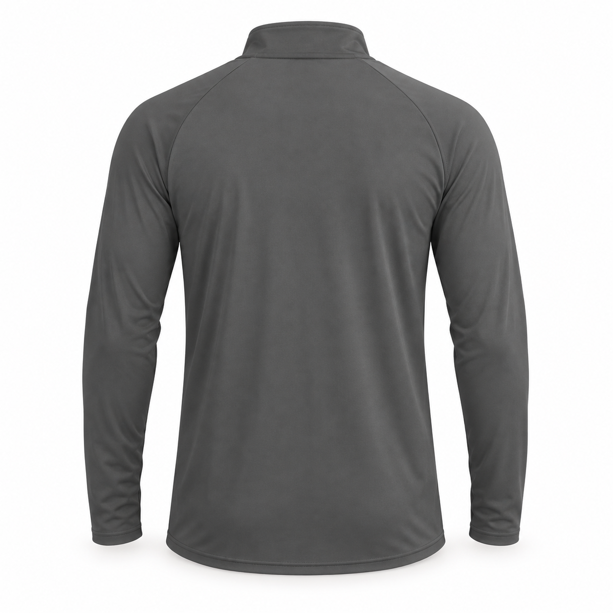 Men's Louis Vuitton Lightweight Quarter-Zip Athletic Shirt Long Sleeve Performance Wear | Color: Dark Grey | View 4