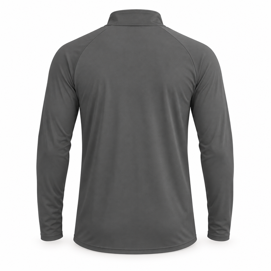 Men's Louis Vuitton Lightweight Quarter-Zip Athletic Shirt Long Sleeve Performance Wear | Color: Dark Grey | View 4