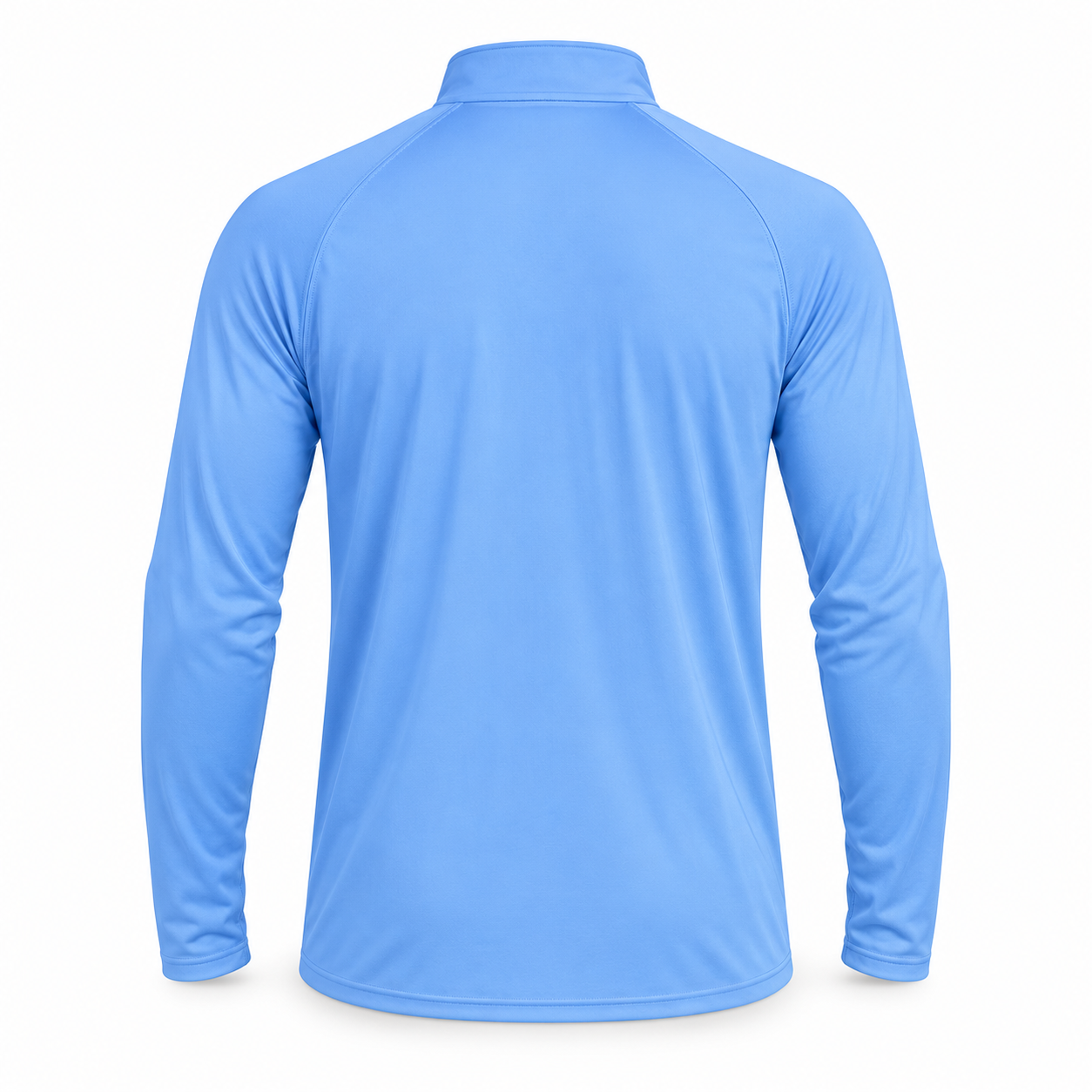 Men's Louis Vuitton Lightweight Quarter-Zip Athletic Shirt Long Sleeve Performance Wear | Color: Light Blue | View 4