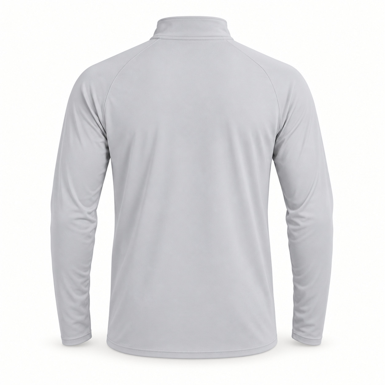 Men's Louis Vuitton Lightweight Quarter-Zip Athletic Shirt Long Sleeve Performance Wear | Color: Light Gray | View 4