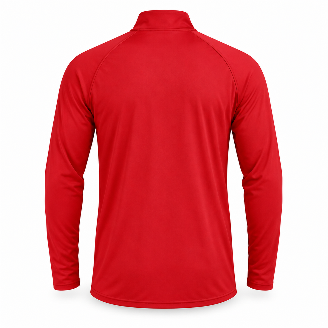 Men's Louis Vuitton Lightweight Quarter-Zip Athletic Shirt Long Sleeve Performance Wear | Color: Red | View 4