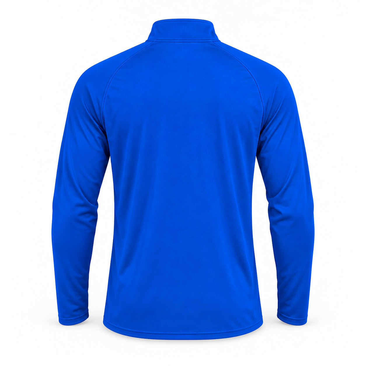 Men's Louis Vuitton Lightweight Quarter-Zip Athletic Shirt Long Sleeve Performance Wear | Color: Royal Blue | View 4