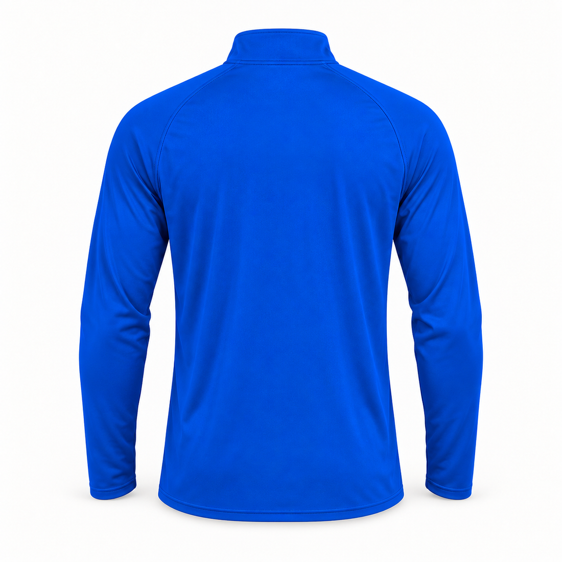 Men's Louis Vuitton Lightweight Quarter-Zip Athletic Shirt Long Sleeve Performance Wear | Color: Royal Blue | View 4