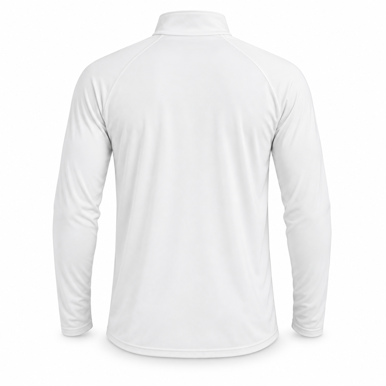 Men's Louis Vuitton Lightweight Quarter-Zip Athletic Shirt Long Sleeve Performance Wear | Color: White | View 4