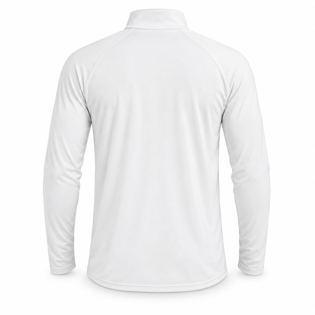 Men's Louis Vuitton Lightweight Quarter-Zip Athletic Shirt Long Sleeve Performance Wear | Color: White | View 4