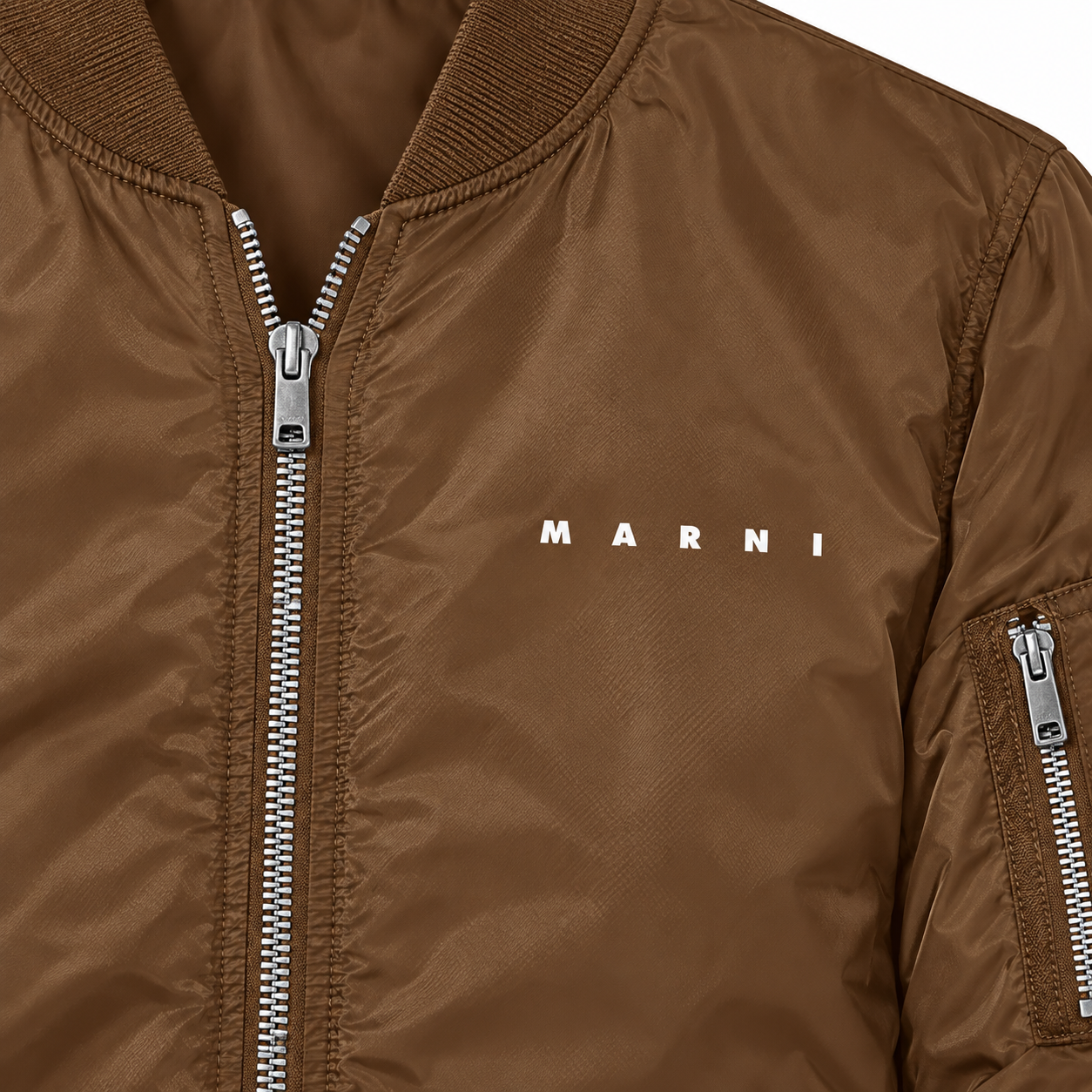 Men's Marni Lightweight Bomber Jacket | Color: Brown | Image 2