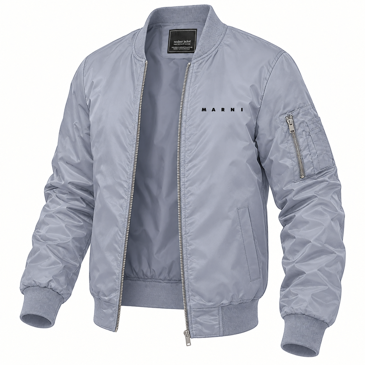 Men's Marni Lightweight Bomber Jacket | Color: Grey | Image 4