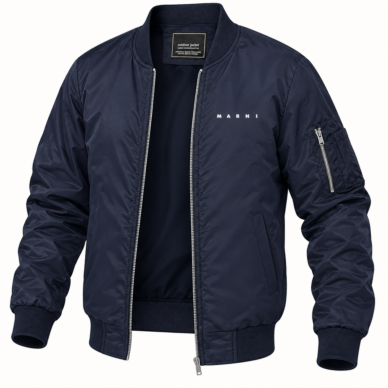 Men's Marni Lightweight Bomber Jacket | Color: Navy | Image 4