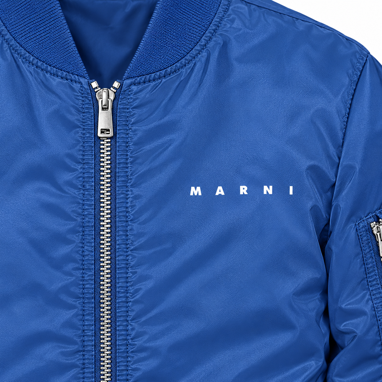 Men's Marni Lightweight Bomber Jacket | Color: Royal Blue | Image 2