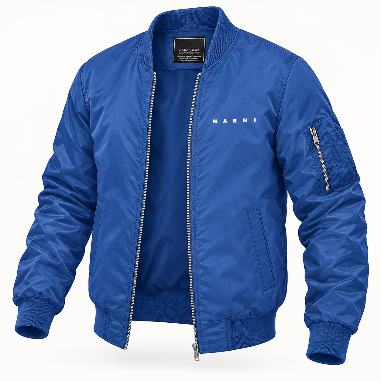 Men's Marni Lightweight Bomber Jacket | Color: Royal Blue | Image 4