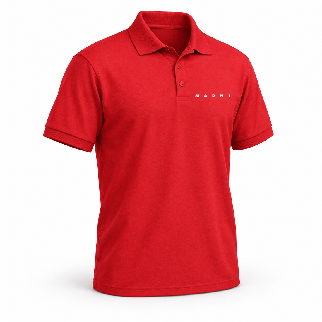 Men's Marni Dry Blend polo in red, hero view