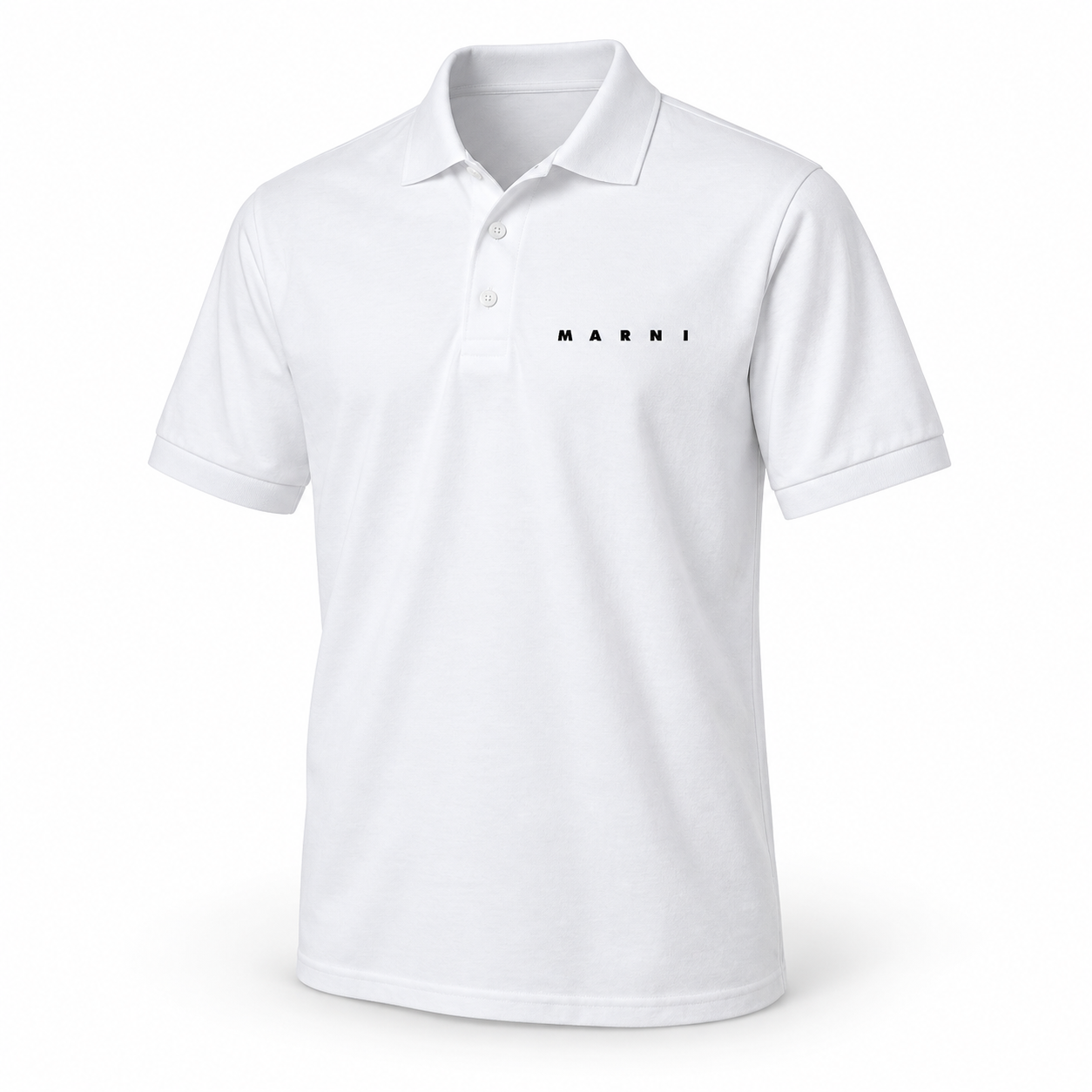 Men's Marni Dry Blend polo in white, hero view