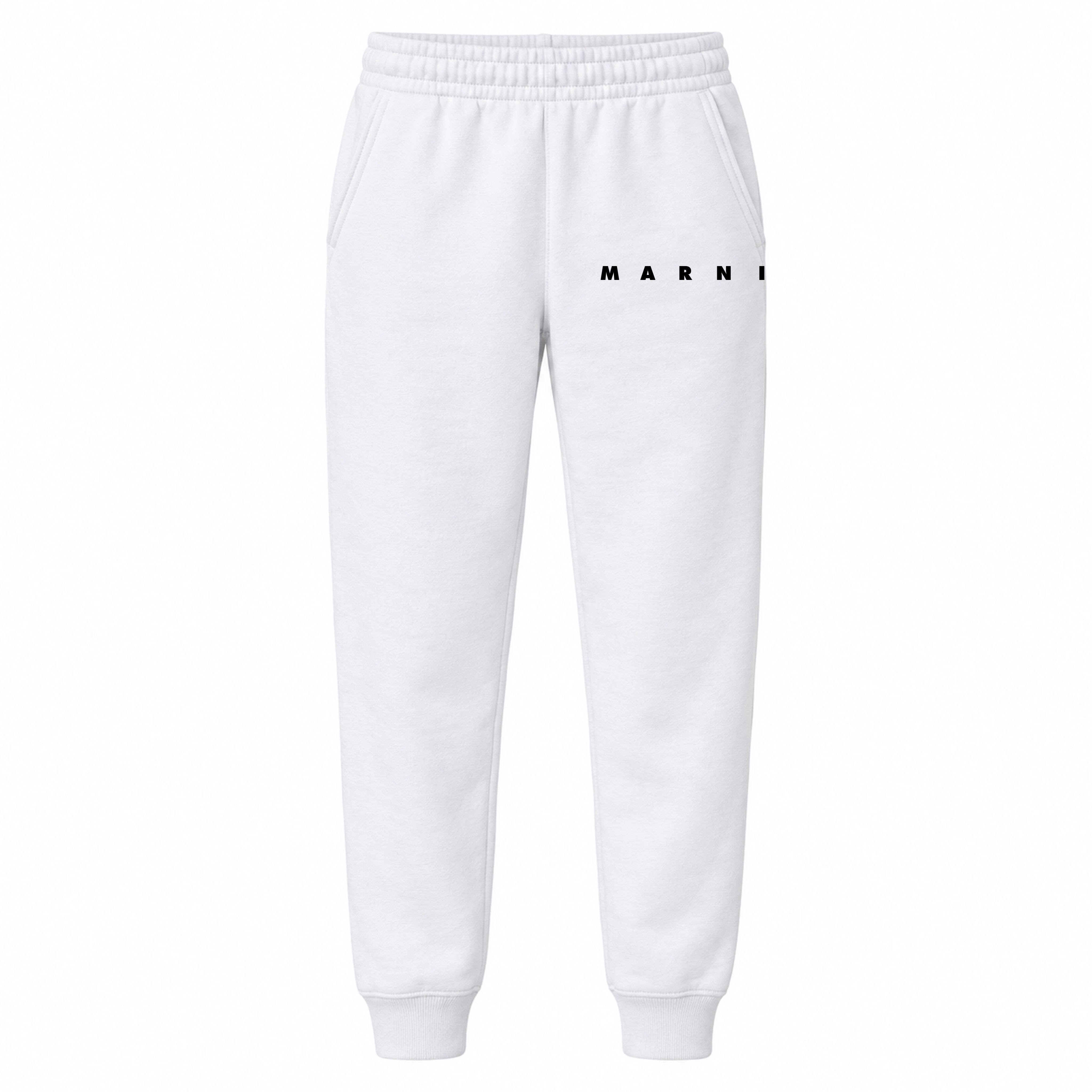 Marni youth jogger sweatpants, White, Youth Large ages 10–12