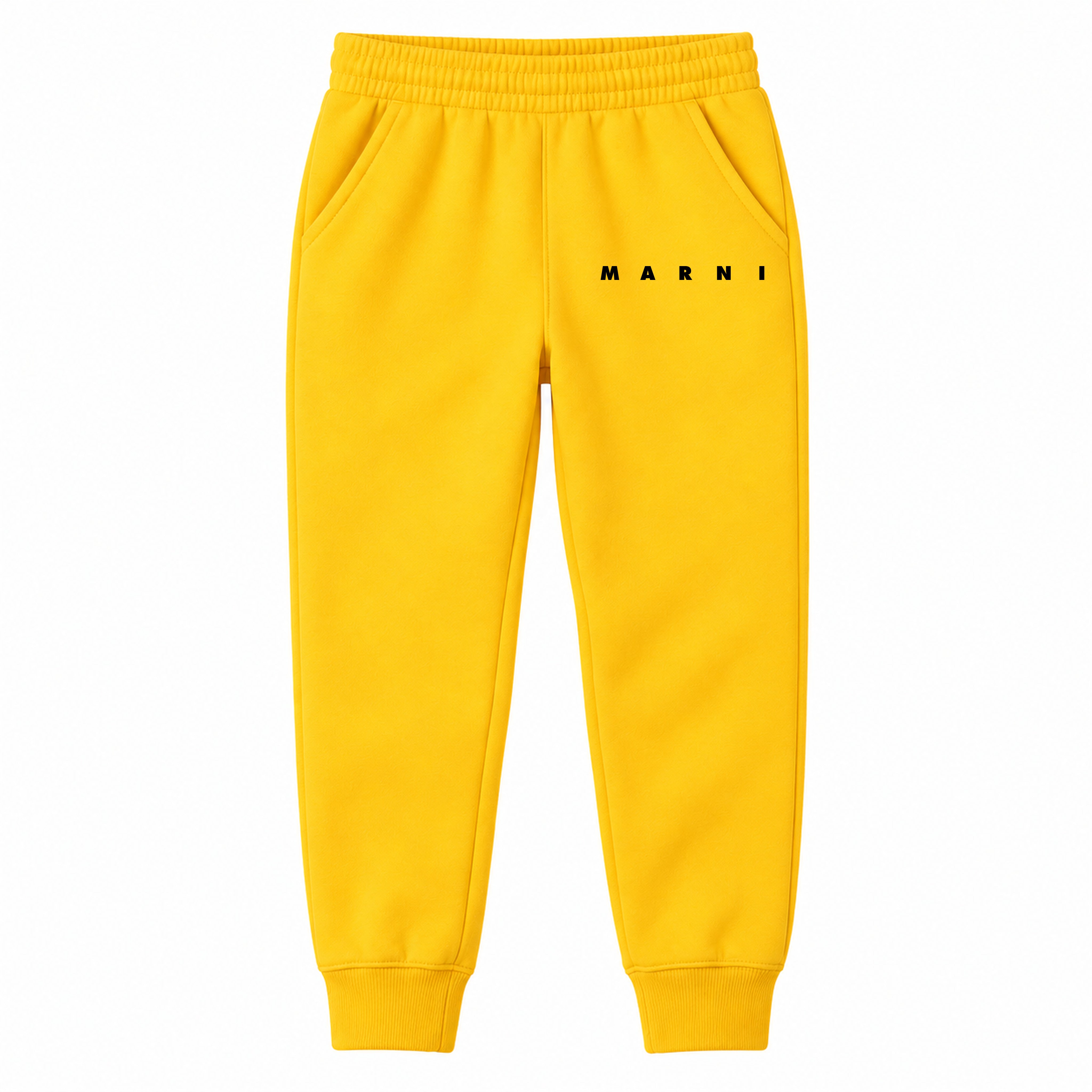 Marni youth jogger sweatpants, Yellow, Youth Large ages 10–12