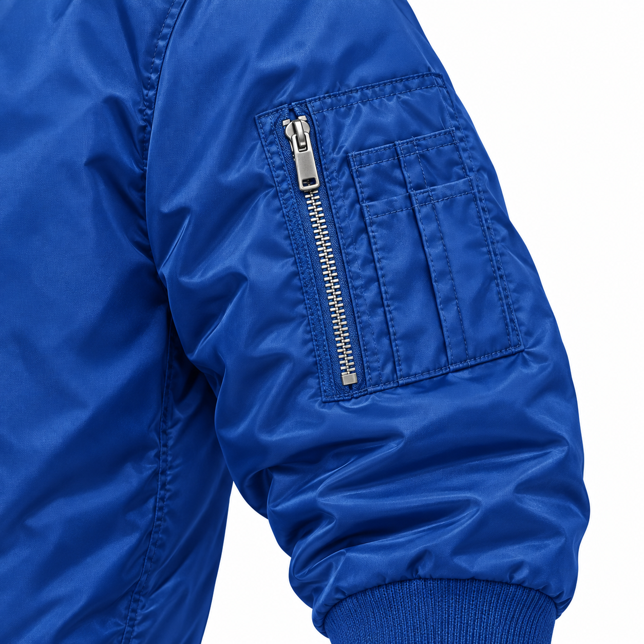 Men's Alexander McQueen Lightweight Bomber Jacket | Color: Royal Blue | Image 4