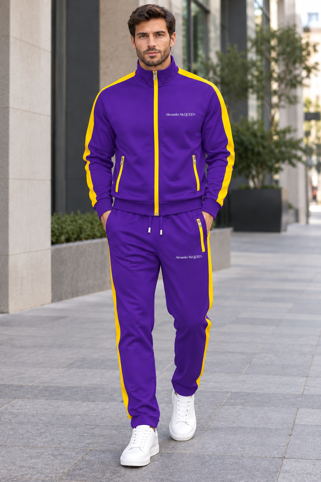 Men's Alexander McQueen Dri-Fit TrackSuit | Color: Purple | Image 1