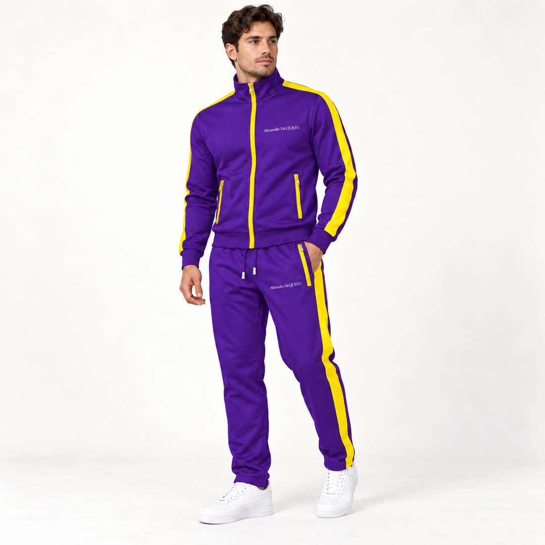 Men's Alexander McQueen Dri-Fit TrackSuit | Color: Purple | Image 2