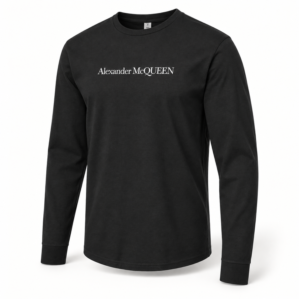 Men's Alexander McQueen Cotton Long Sleeve T-Shirt black alternate angle