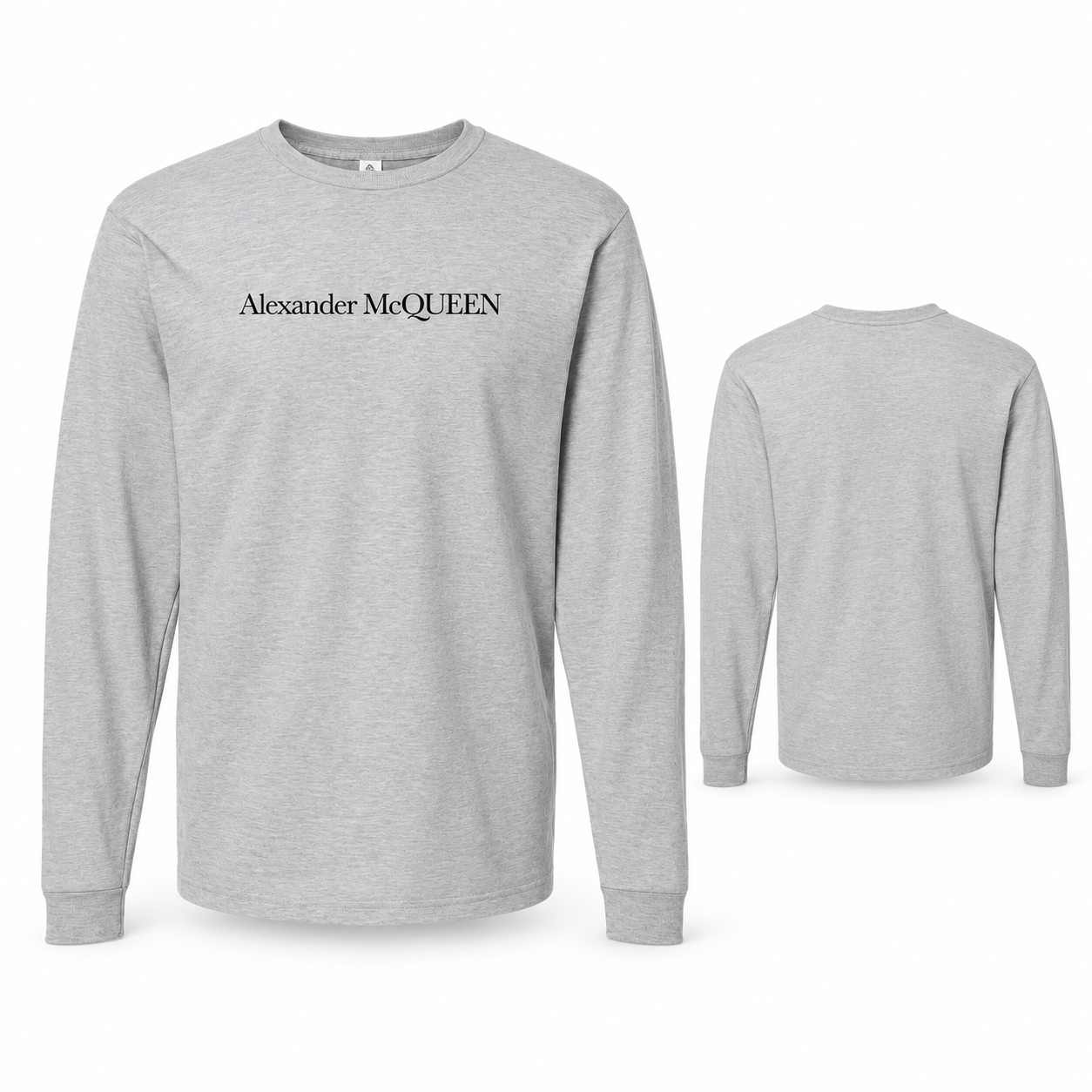 Men's Alexander McQueen Cotton Long Sleeve T-Shirt grey main view