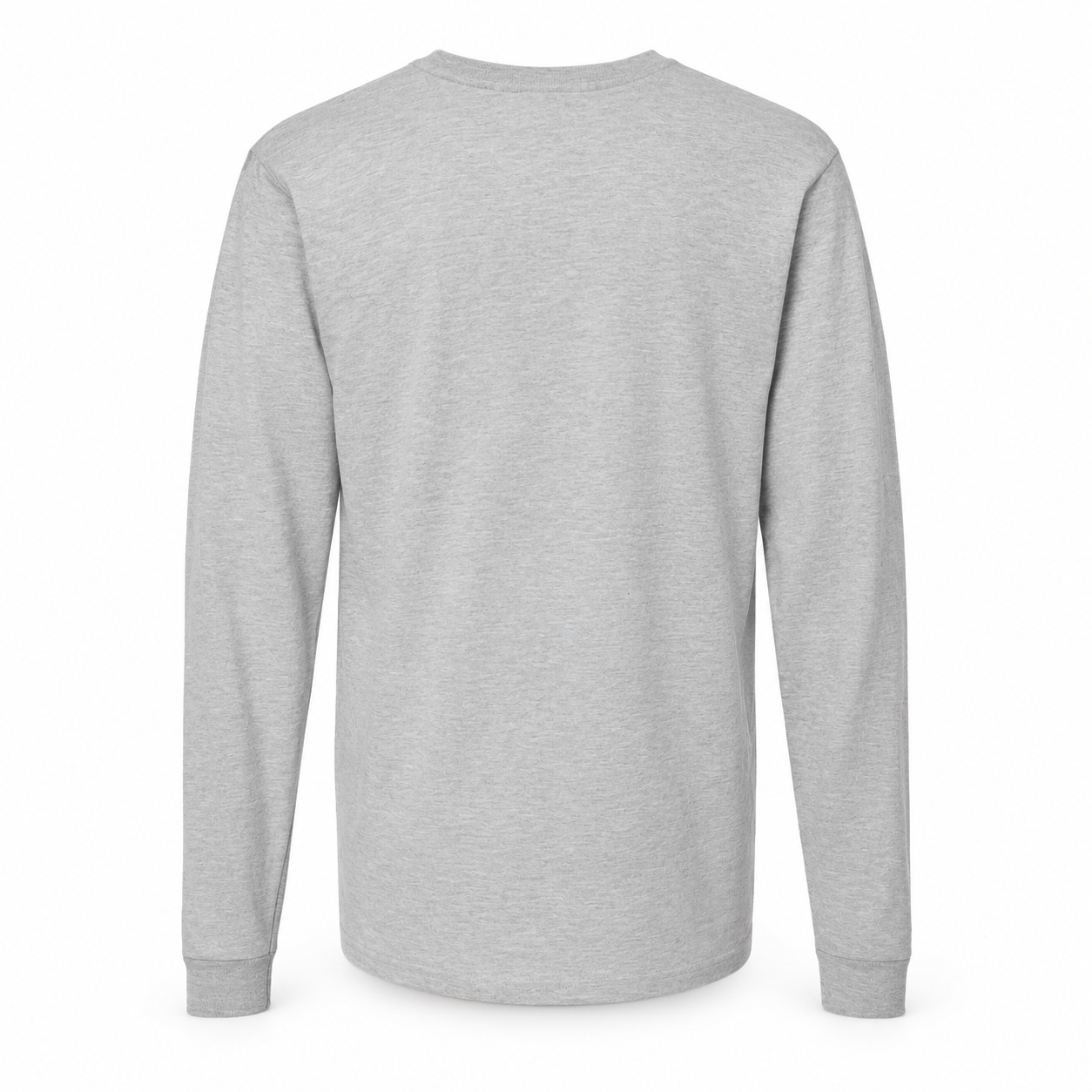 Men's Alexander McQueen Cotton Long Sleeve T-Shirt grey rear view